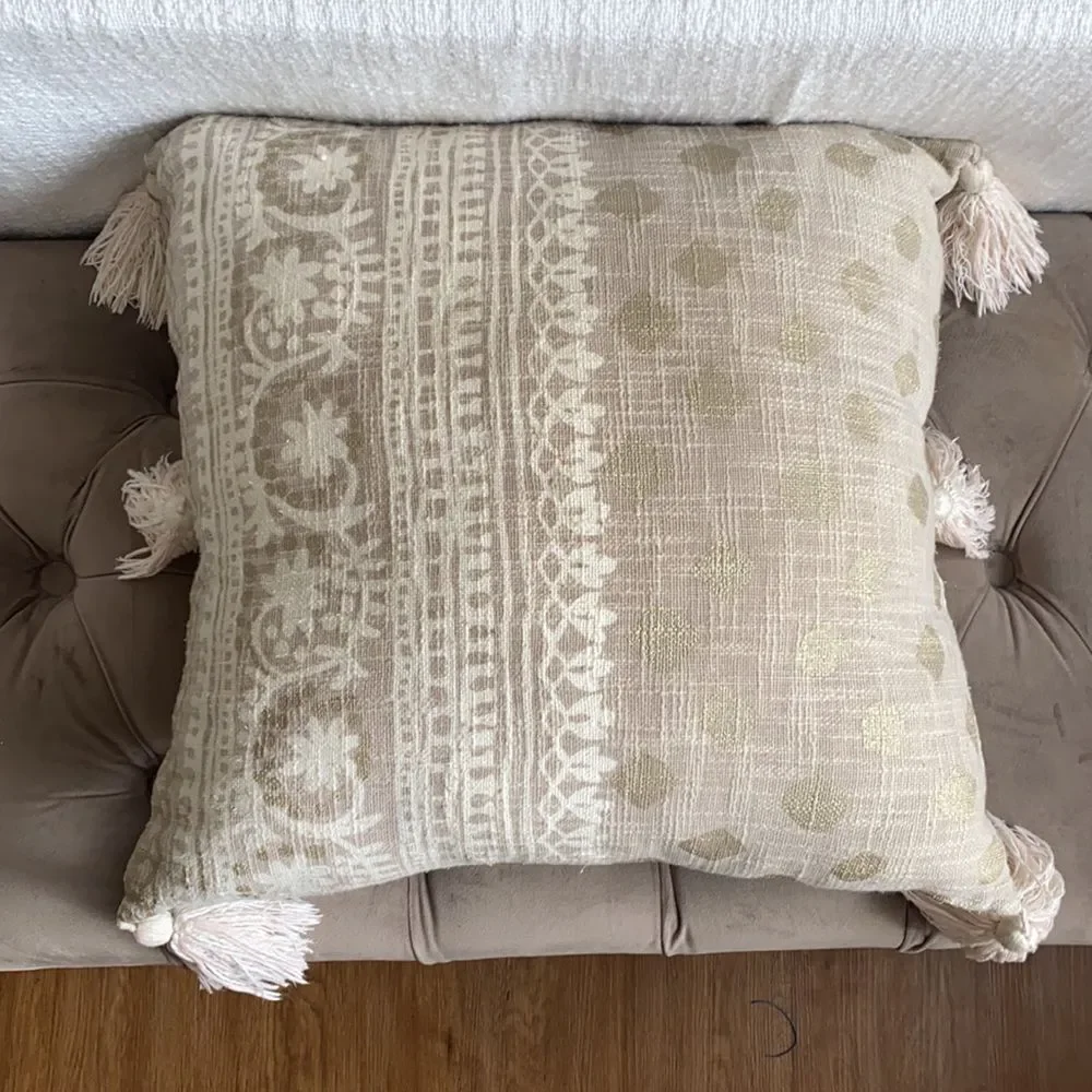 Anthropologie Tasseled Constance Pillow Case - Picture 9 of 12